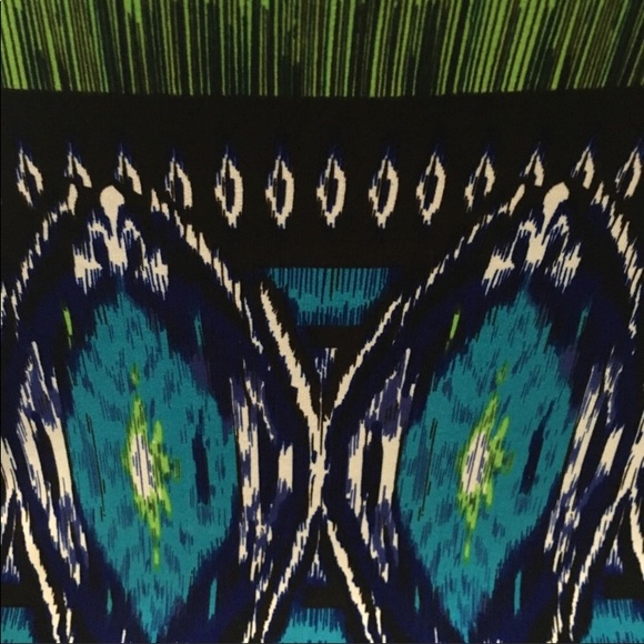 🌼Raindrops Navy Green & Turquoise Maxi Dress - Picture 7 of 8